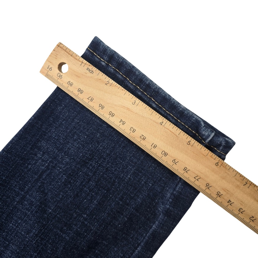 Levis 711 Skinny Jeans Womens 32 Dark Wash Distressed Ripped Denim Mid Rise - Picture 4 of 15